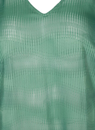 Bluse med lange pufærmer , Dark Ivy, Packshot image number 2