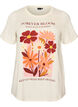T-shirt i bomuld med printmotiv, Vanilla, Packshot image number 0