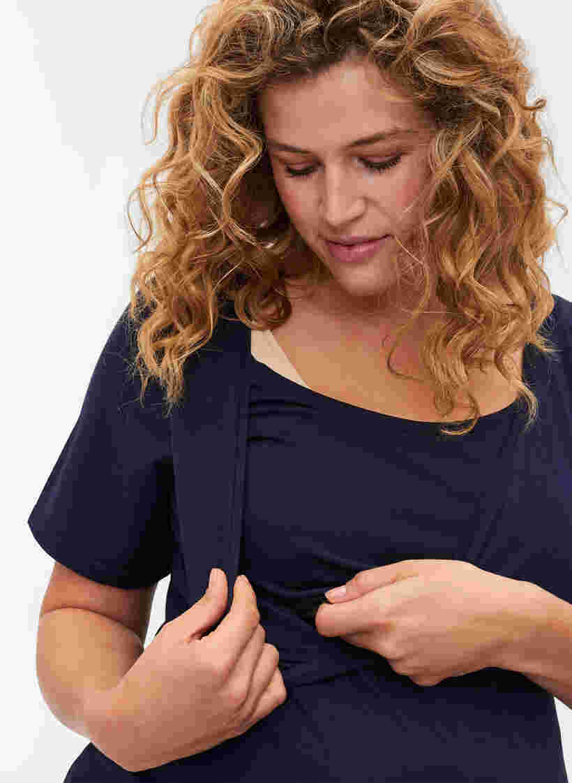 Kortærmet graviditets t-shirt i bomuld, Night Sky, Model image number 2