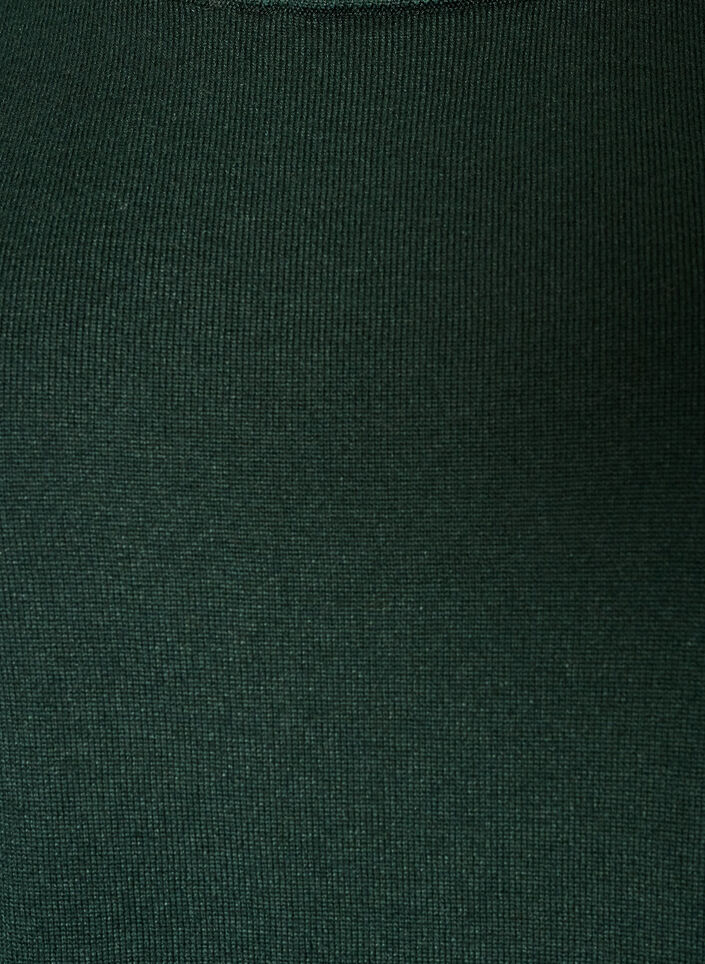 Finstrikket bluse med korte &aelig;rmer, Gr&oslash;n, Packshot image number 2