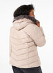 Kort pufferjakke med h&aelig;tte, Beige, Model image number 2