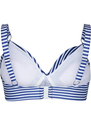 Printet bikini bh med bøjle, Blue Striped, Packshot image number 1