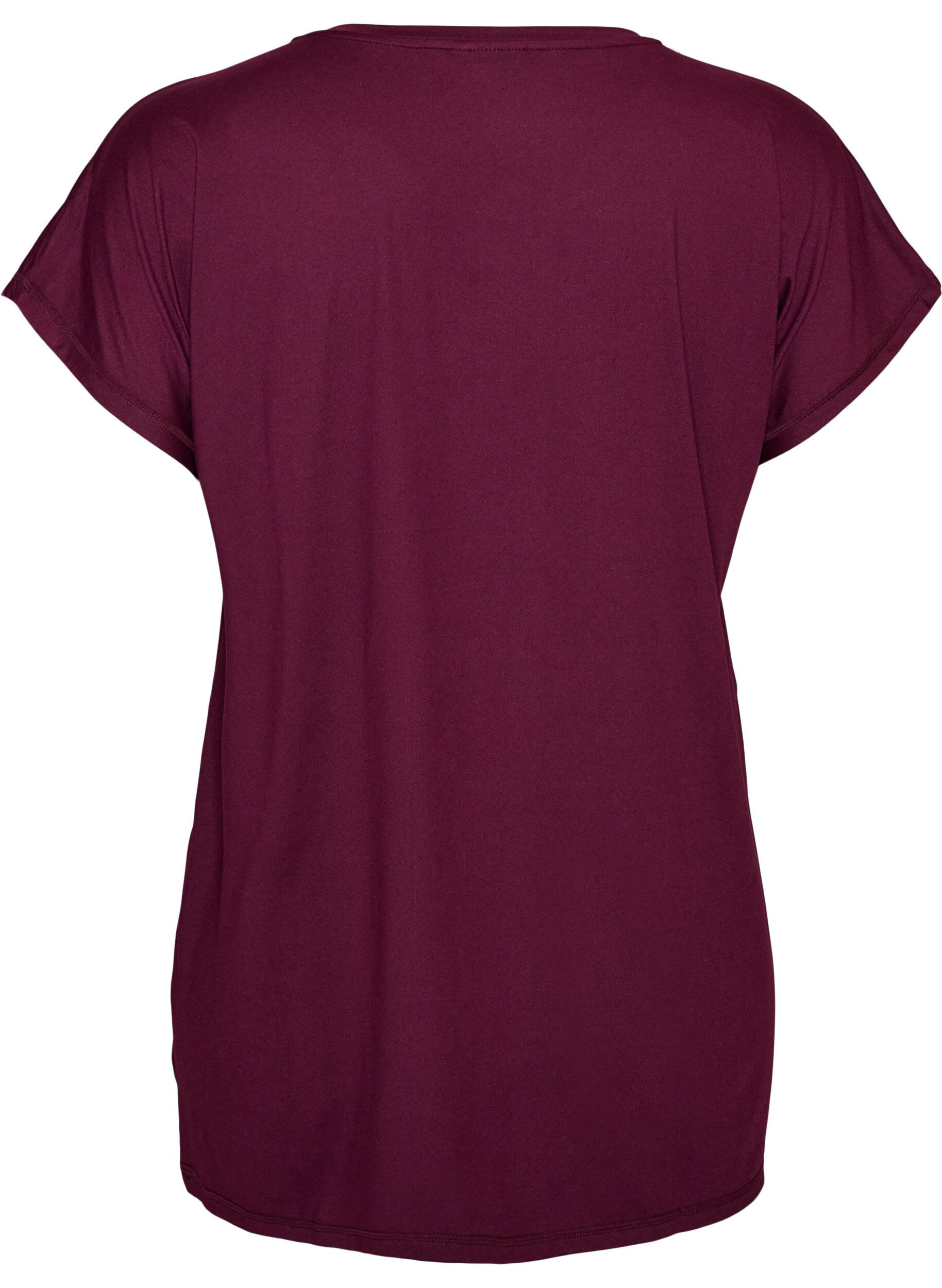 ZizziLang tr&aelig;nings t-shirt, Lilla, Packshot image number 1