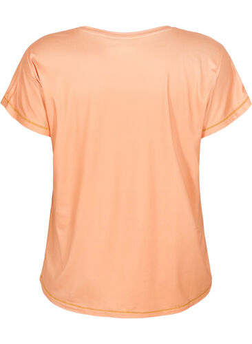 Kortærmet trænings t-shirt, Apricot Nectar, Packshot image number 1
