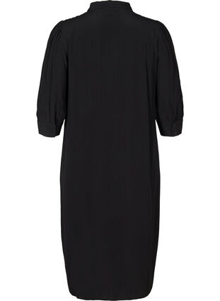 Skjorte kjole i viskose, Black, Packshot image number 1
