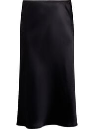 Satin midi-nederdel, Sort