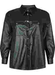 Imiteret læderskjorte , Black, Packshot