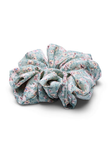 Scrunchie, Green Flower, Packshot image number 1