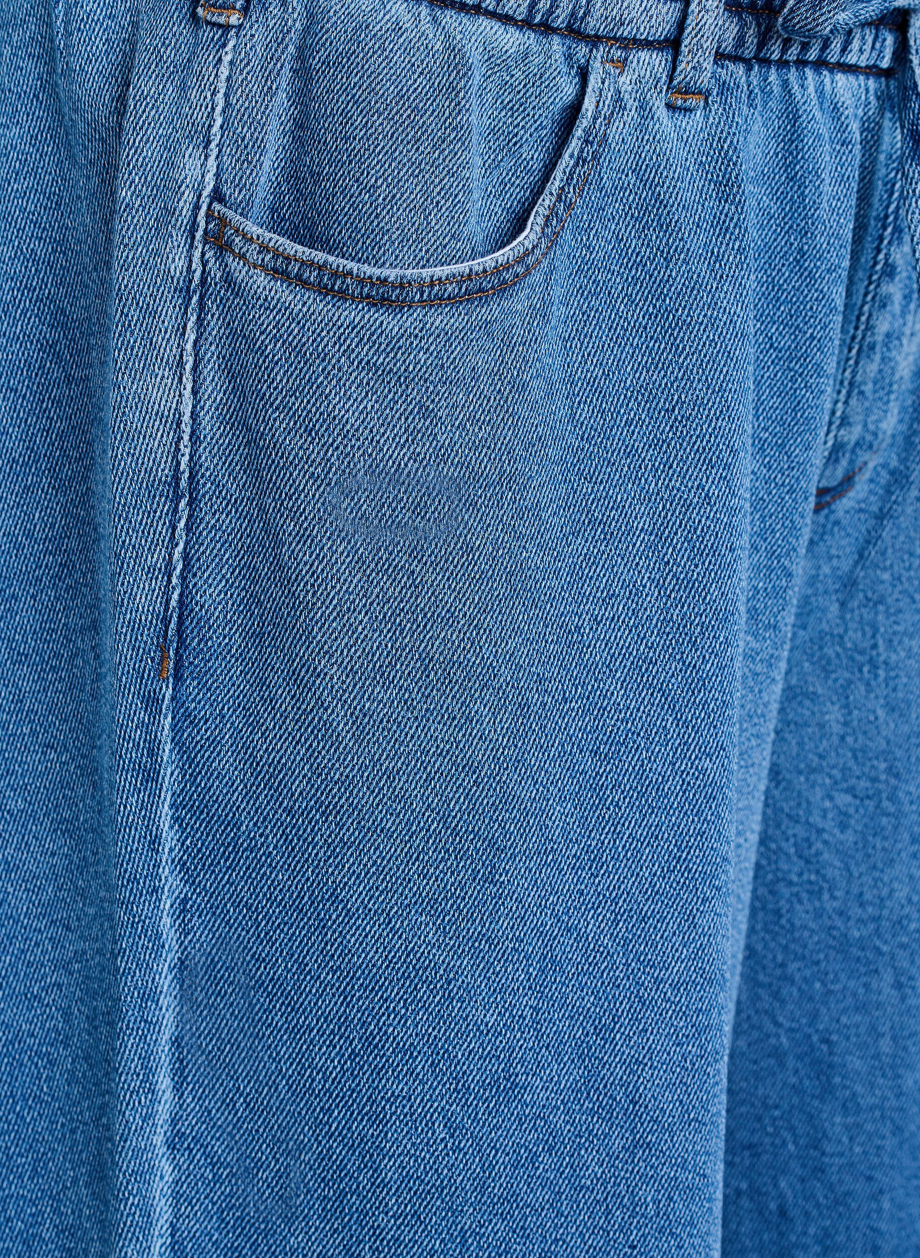 ZizziLoose fit jeans med elastisk talje og bindeb&aring;nd, Bl&aring;, Packshot image number 2