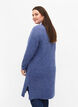 Ribstrikket kjole med slids, Gray Blue Mel., Model image number 1