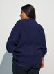 Ribstrikket sweater med ballon&aelig;rmer og knapper, Bl&aring;, Model image number 2