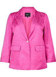 Tone-i-tone jacquard blazer i viskose, Rose Violet