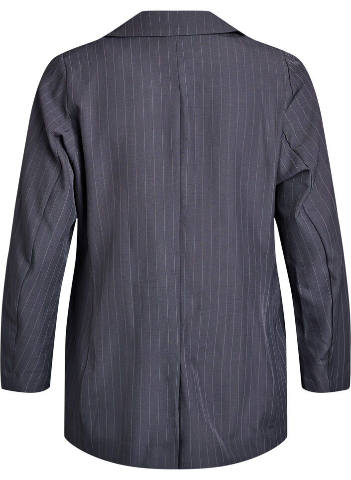 Blazer med lommer og slids, Gr&aring;, Packshot image number 1