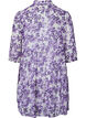 Tunika med blomsterprint og lurex, Beige/Purple Flower, Packshot image number 1