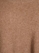 Lang strikbluse med kugleknapper, Brun, Packshot image number 2