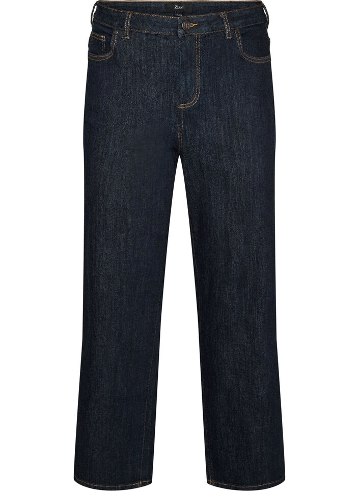 Straight fit Kiana jeans med h&oslash;j talje, Bl&aring;, Packshot image number 0