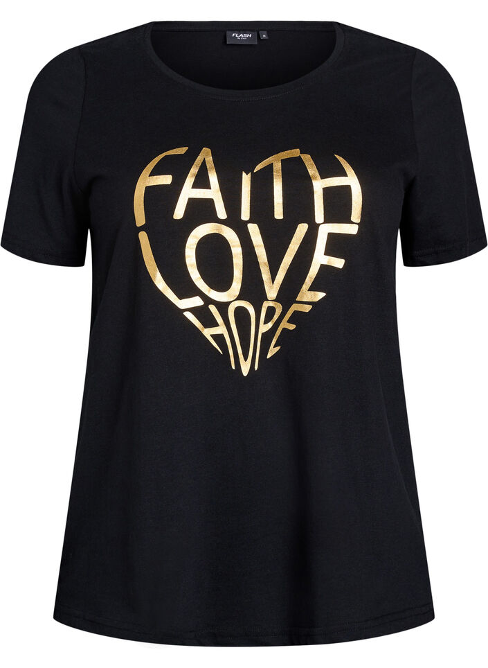 FLASH - T-shirt med motiv, Sort, Packshot image number 0