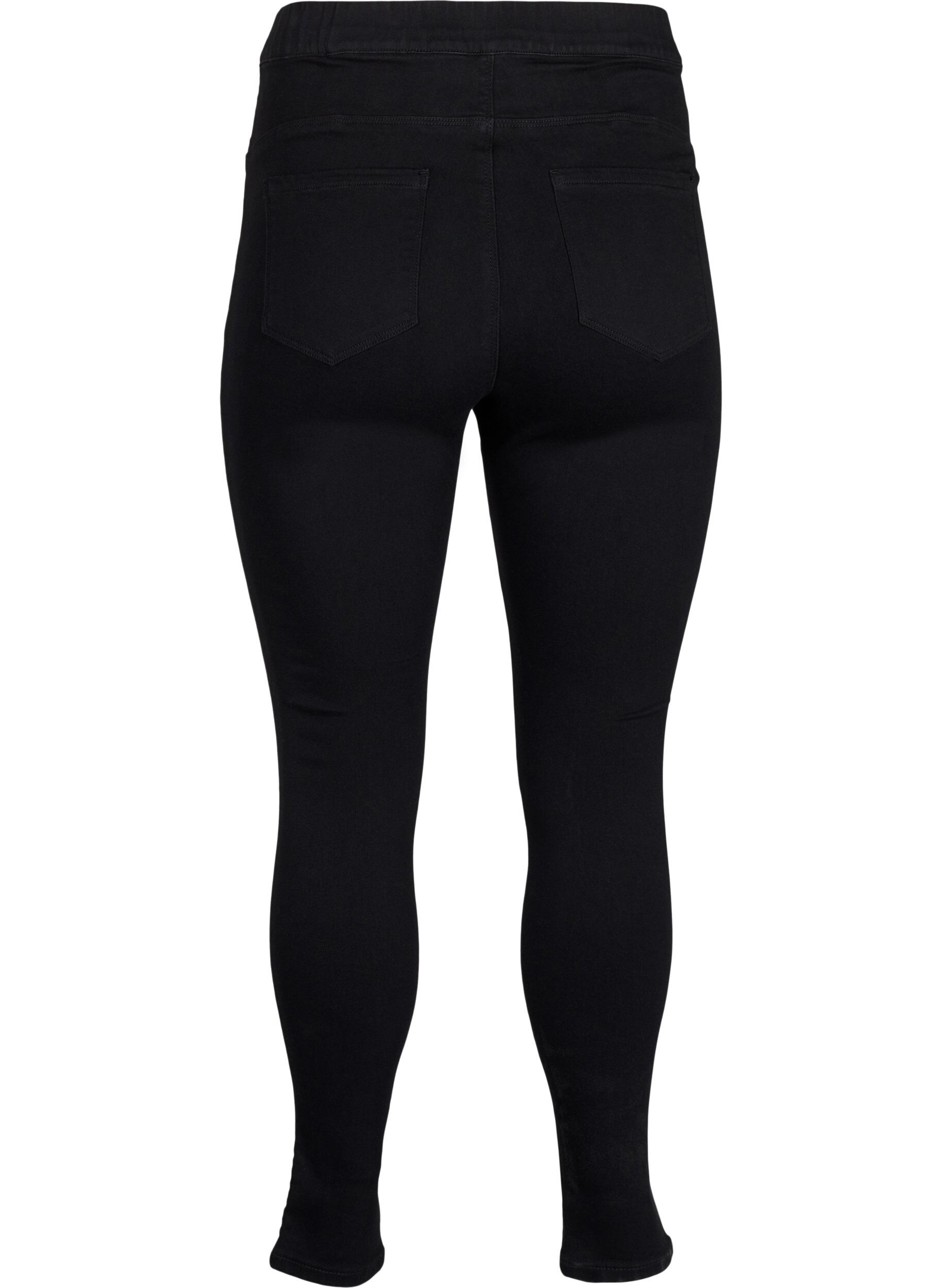 ZizziJeggings med h&oslash;j talje, Sort, Packshot image number 1