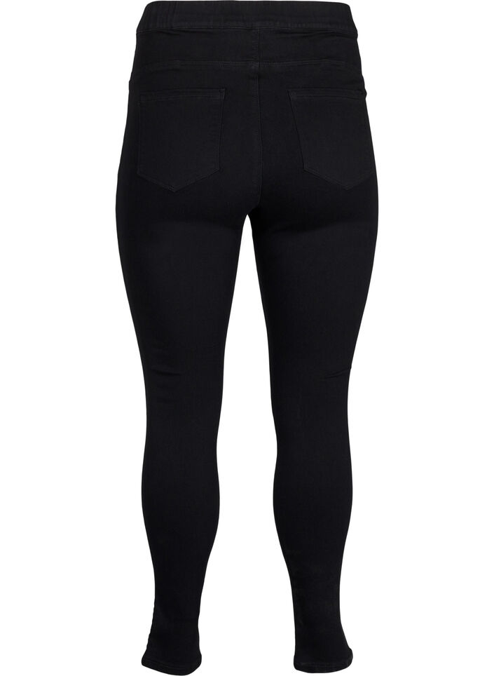 Jeggings med h&oslash;j talje, Sort, Packshot image number 1
