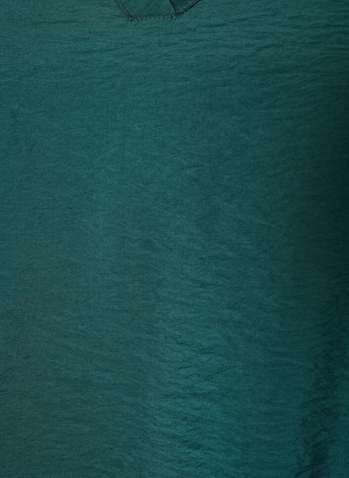 Bluse med balloneffekt og chiffondetaljer, Gr&oslash;n, Packshot image number 2
