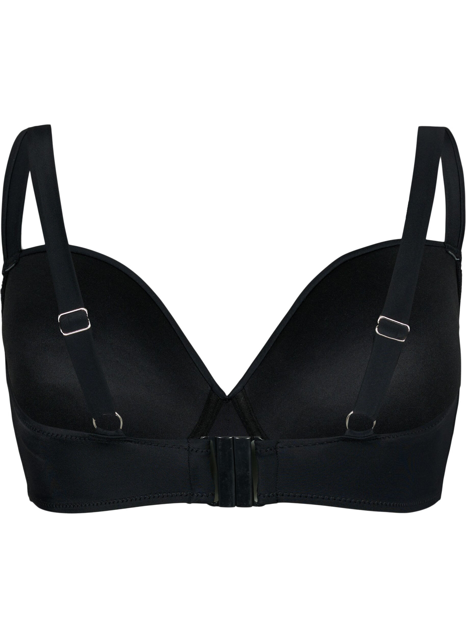 Zizzi Bikini bh med formst&oslash;bte sk&aring;le, Black, Packshot image number 1