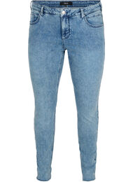 Cropped Amy jeans med nitter i sidesøm, L.Blue Stone Wash