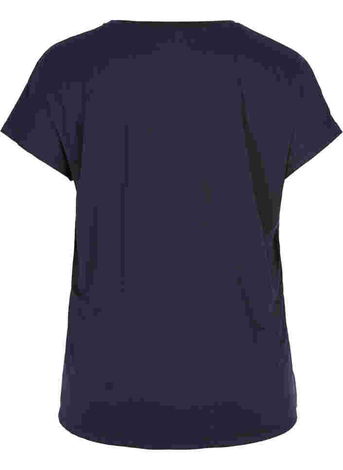 Ensfarvet trænings t-shirt, Night Sky, Packshot image number 1