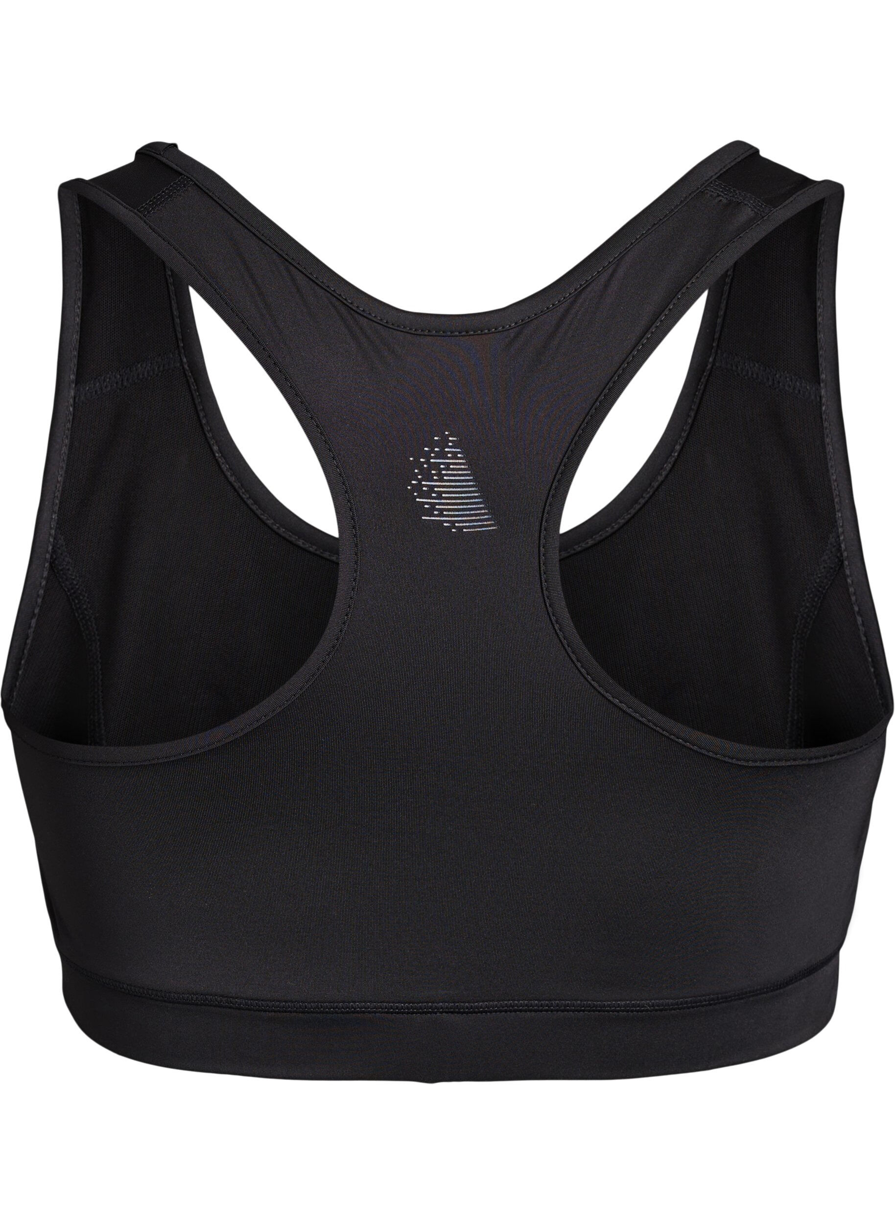 ZizziSports-bh med racerback, Sort, Packshot image number 1