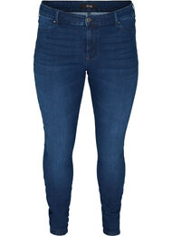 Jeggings i bomuldsblanding, Dark blue denim