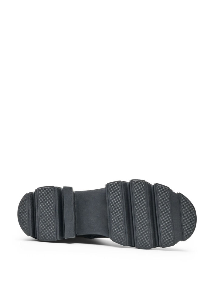 Lang st&oslash;vle med ribpaneler, Sort, Packshot image number 5