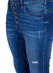H&oslash;jtaljede Amy jeans med knapper, Blue denim, Packshot image number 2