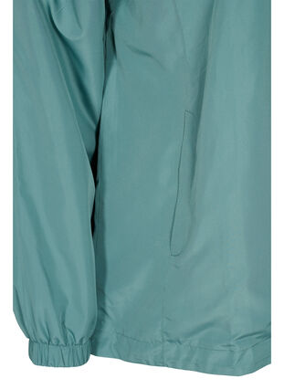 Kort jakke med hætte og justerbar bund, Sagebrush Green, Packshot image number 3