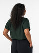 T-shirt med knapdetalje, Gr&oslash;n, Model image number 2