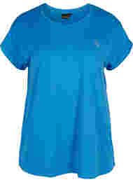 Ensfarvet trænings t-shirt, Daphne Blue