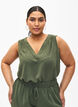&AElig;rmel&oslash;s top med rynkedetaljer, Gr&oslash;n, Model image number 0