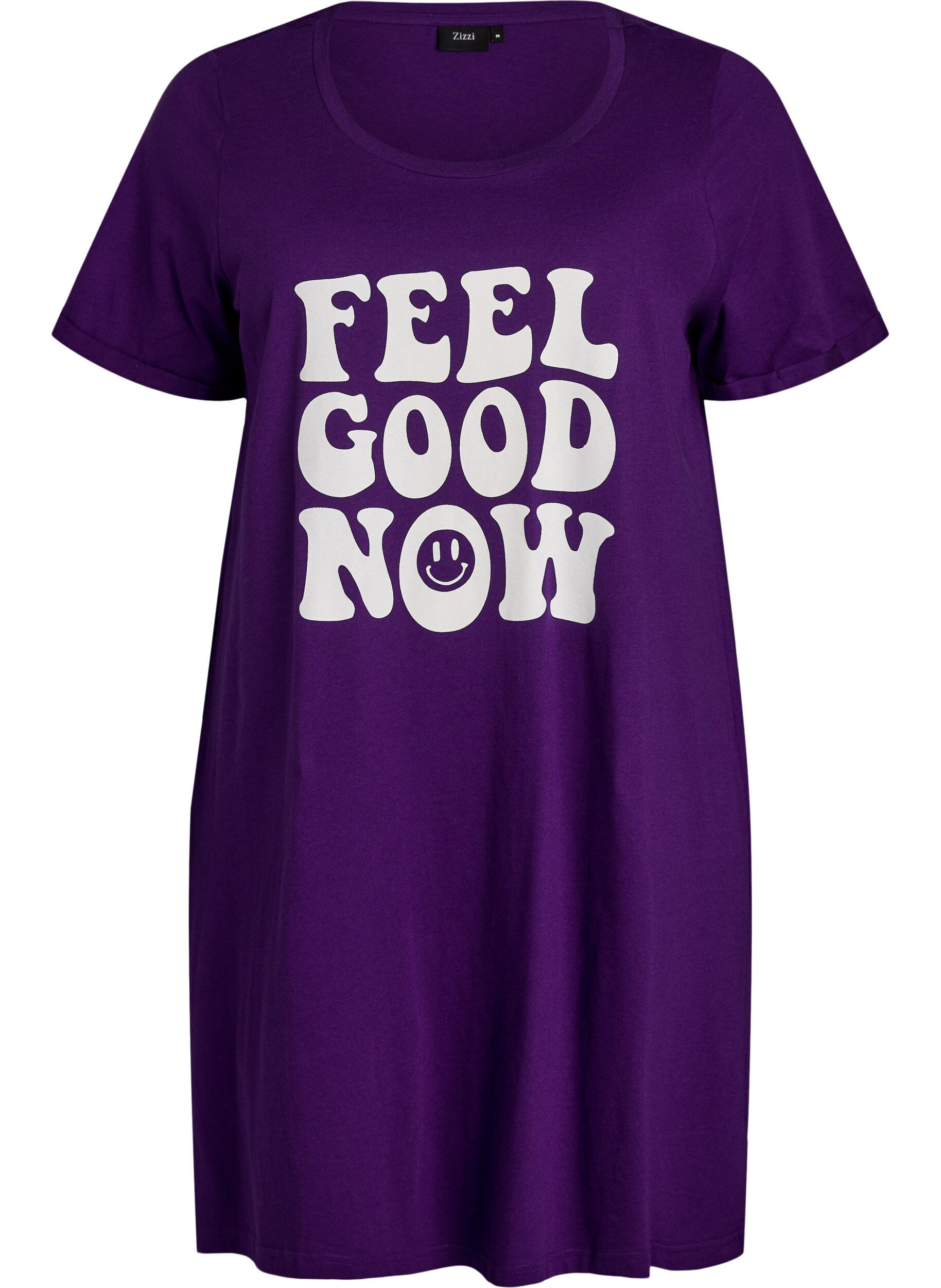 Kort&aelig;rmet natkjole i &oslash;kologisk bomuld