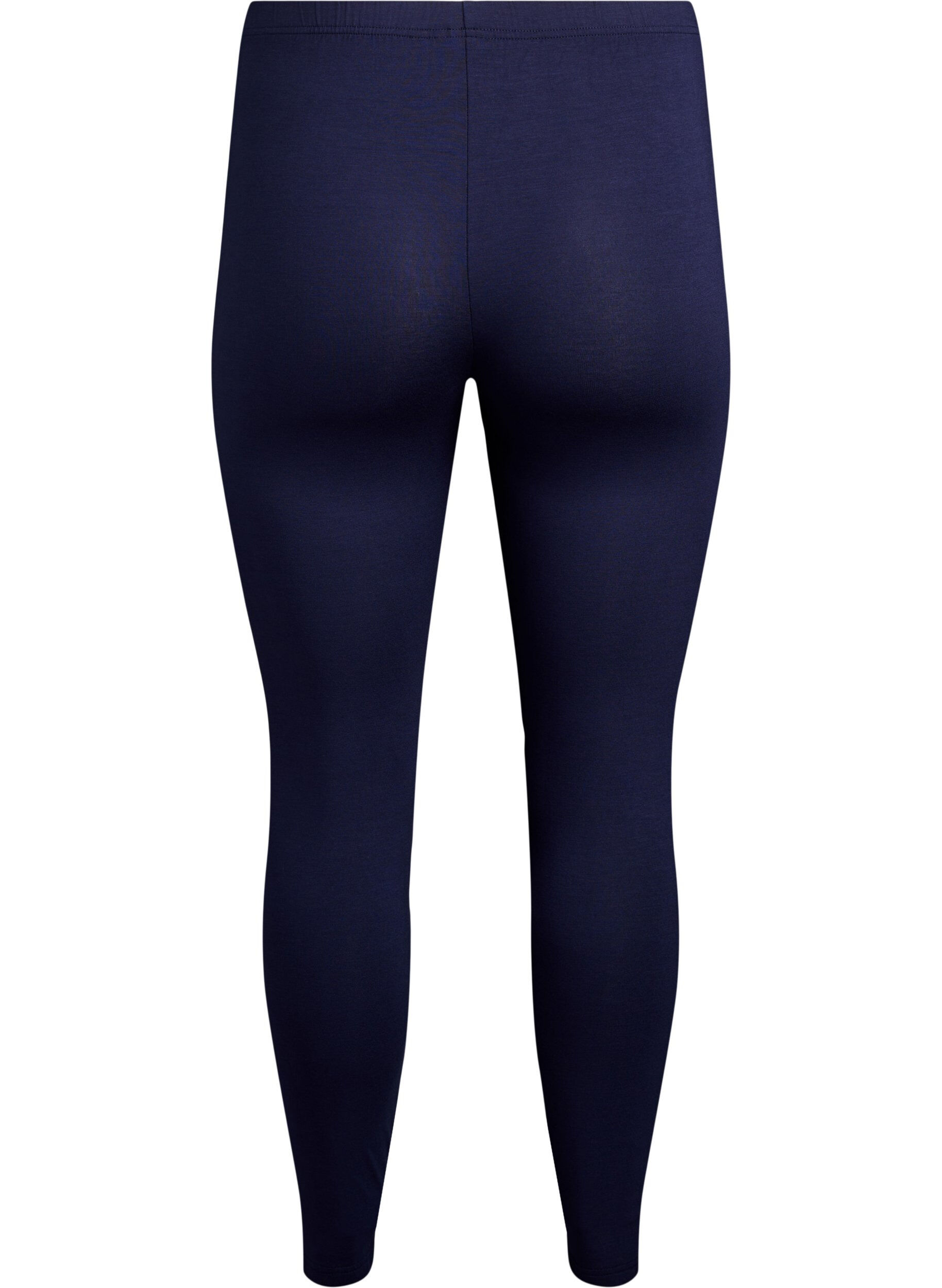 ZizziBasis leggings med ekstra l&aelig;ngde, Bl&aring;, Packshot image number 1