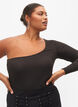 One-shoulder bluse , Black, Model image number 2