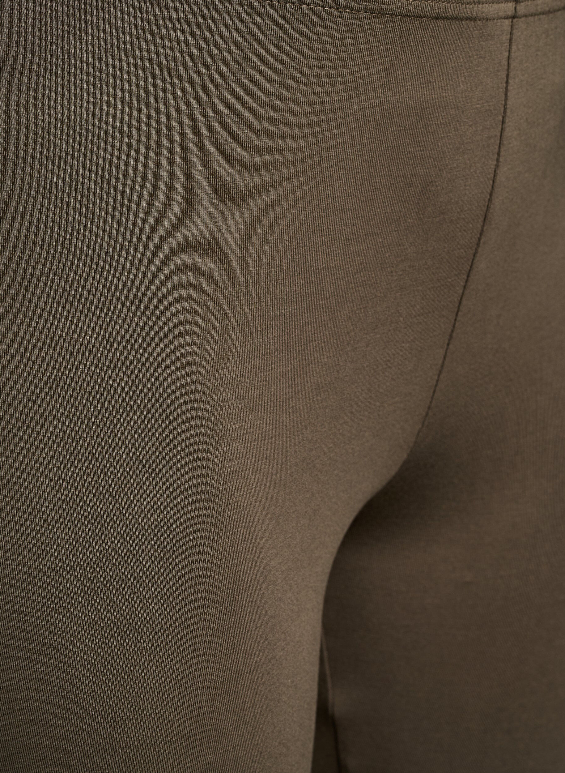 Zizzi Basis leggings i viskose, Gr&oslash;n, Packshot image number 2