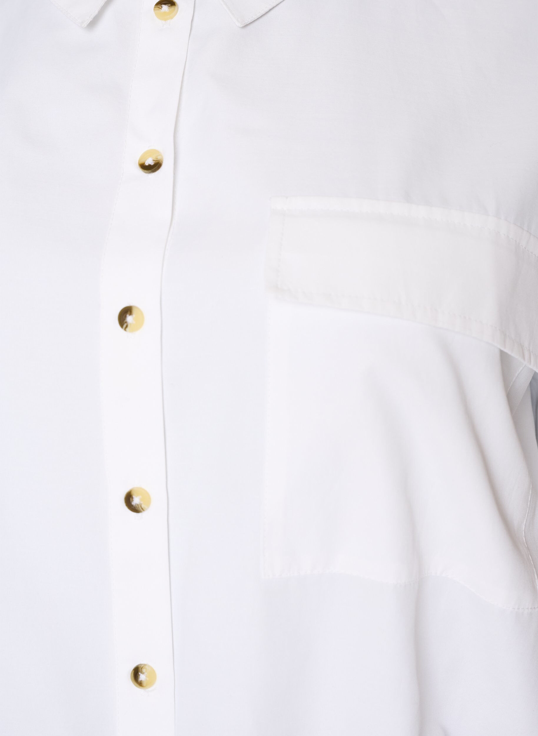 ZizziSkjorte med brystlomme og ballonform, Hvid, Packshot image number 2