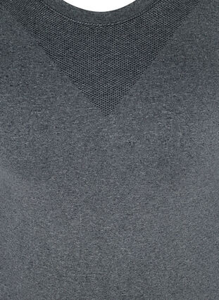 Seamless skiundertrøje, Dark Grey Melange, Packshot image number 2