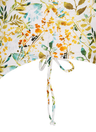 Printet bikini underdel med høj talje, Small White Flower, Packshot image number 3