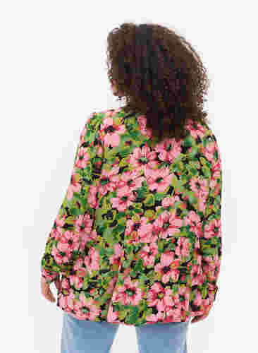Blomstret skjorte i viskose, Pink G. Flower AOP, Model image number 1