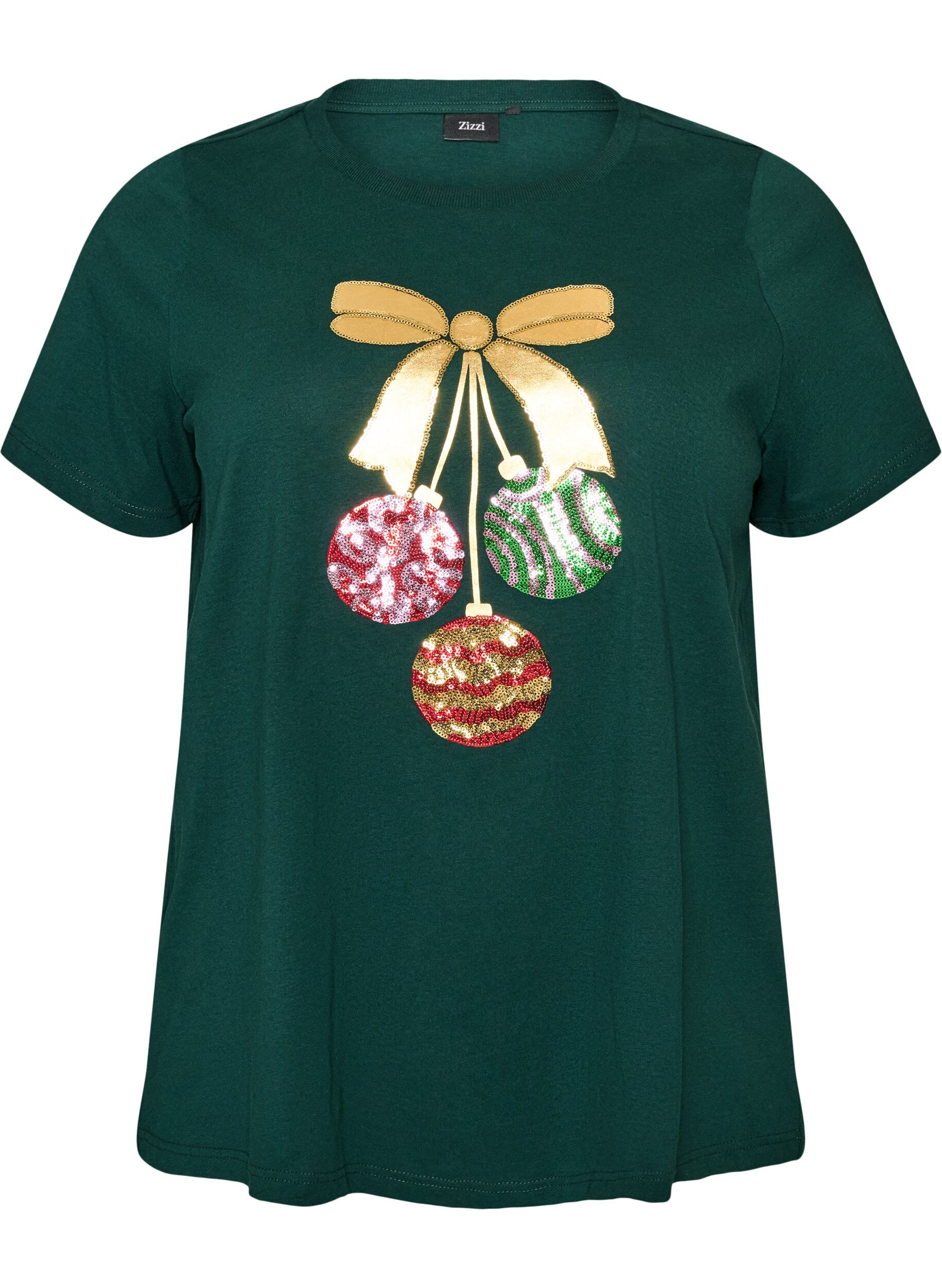 ZizziJule t-shirt i &oslash;kologisk bomuld, Gr&oslash;n, Packshot image number 0