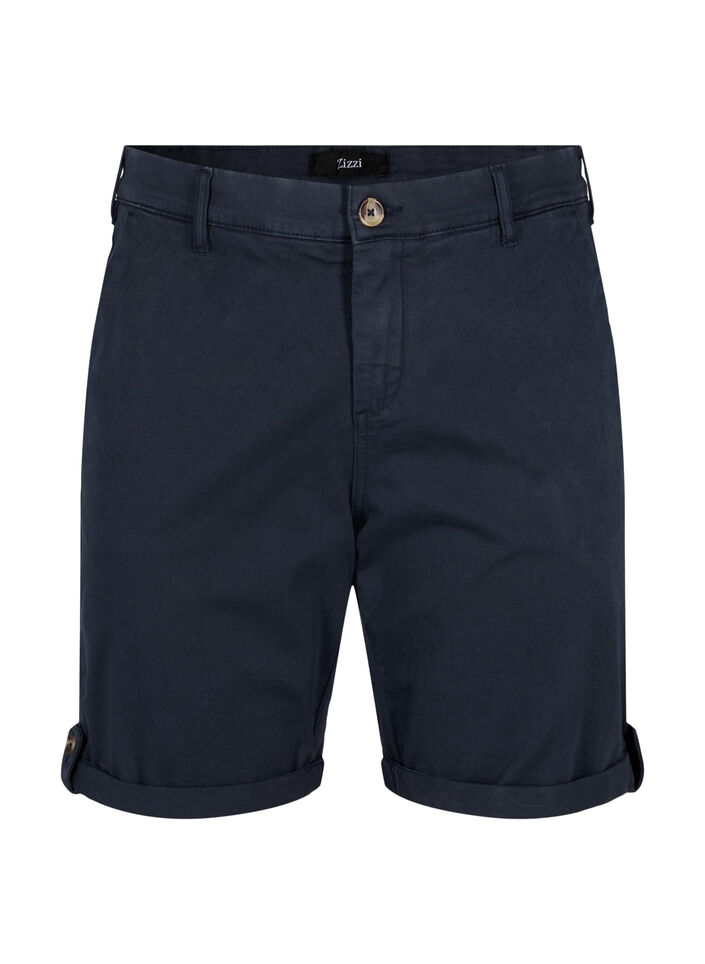 Chino shorts med lommer, Navy Blazer, Packshot image number 0