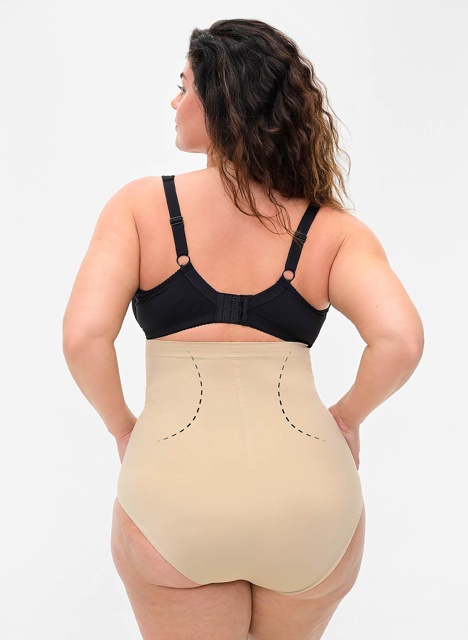 ZizziH&oslash;jtaljet shapewear trusse, Beige, Model image number 1
