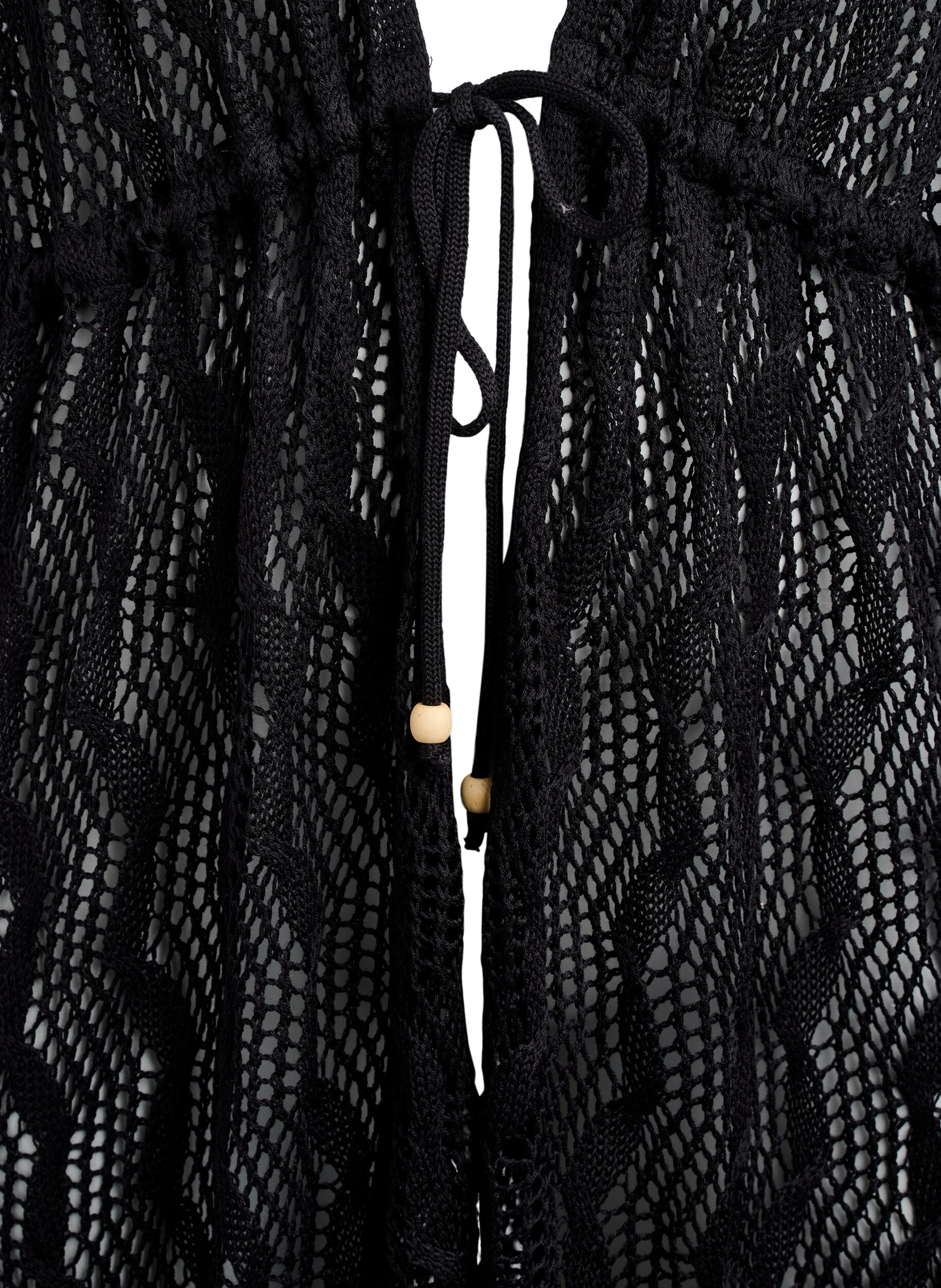 Zizzi Strand kimono med bindeb&aring;nd, Sort, Packshot image number 2