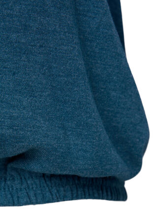 Meleret bluse med 3/4 ærmer, Legion Blue Mel., Packshot image number 3