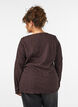 Jerseybluse med b&oslash;lget struktur, Brun, Model image number 2