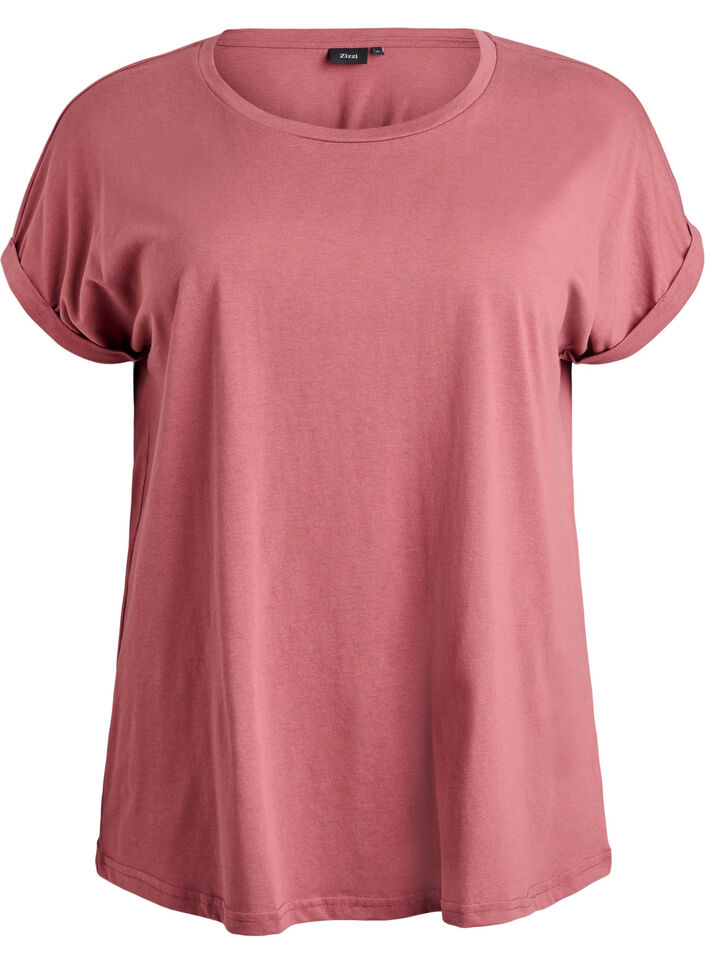 Kort&aelig;rmet t-shirt i bomuldsblanding, Lyser&oslash;d, Packshot image number 0